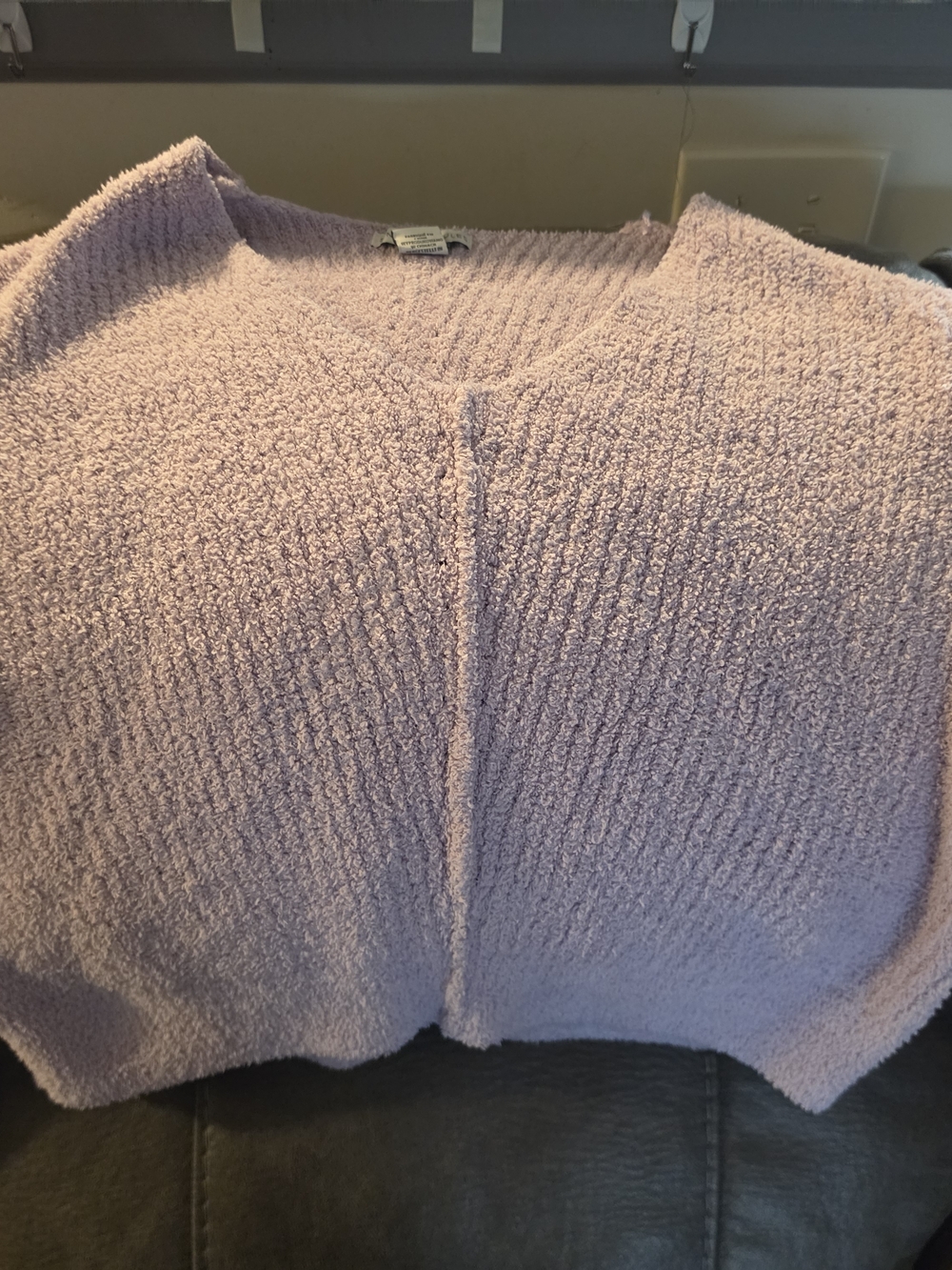Sincerely Jules Lavender V-Neck Textured Knit Sweater
